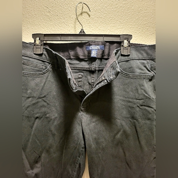 Chaps Women's black faded straight line pants - Picture 7 of 7